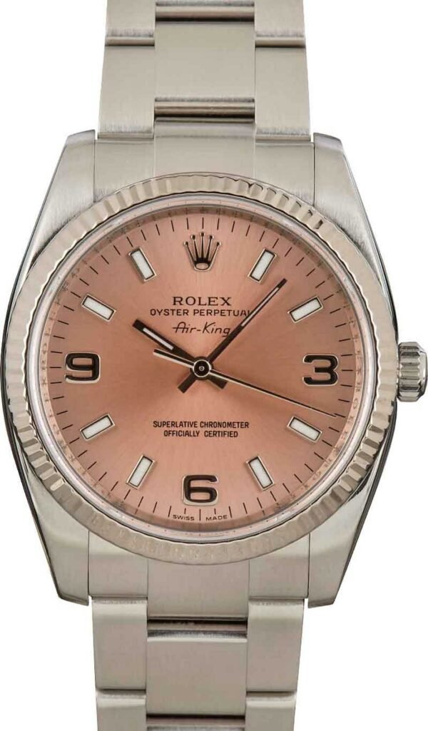 Rolex Air-King Steel 114234 Salmon Dial - Image 4