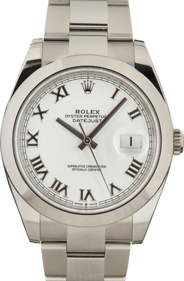 Mens Rolex Datejust 41 Ref 126300 White Dial - Image 5