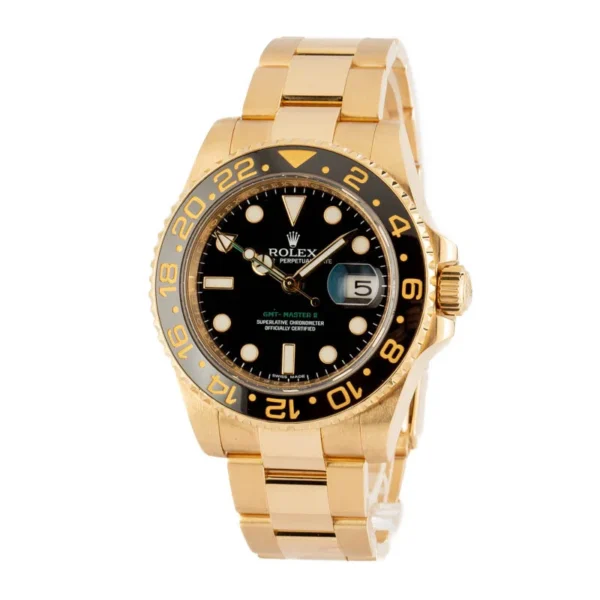 Rolex GMT-Master II Ref 116718 18k Yellow Gold