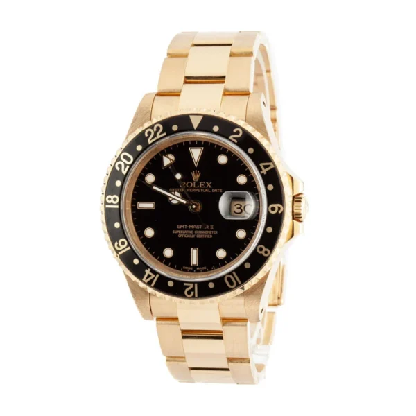 Used Rolex GMT-Master II Ref 16718 18k Yellow Gold - Image 2