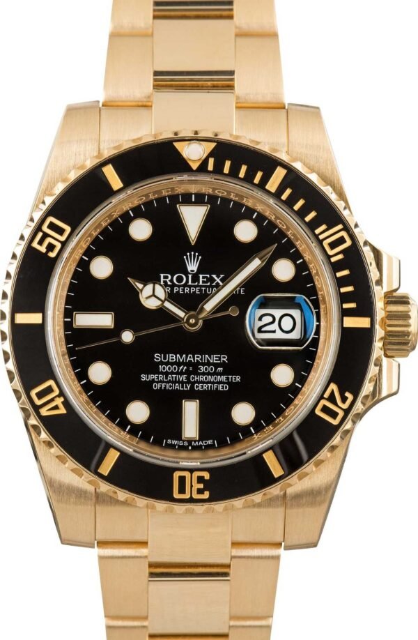 Rolex Submariner ref 116618 18k Yellow Gold - Image 5