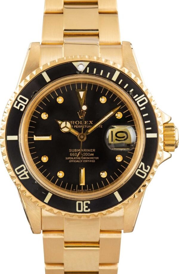 Vintage 1979 Rolex Submariner 1680 Yellow Gold - Image 5