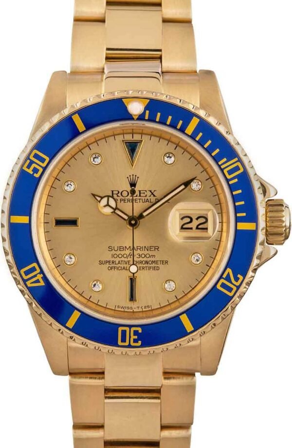 Rolex Submariner 16808 18K Yellow Gold - Image 6